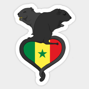 Gerbil Senegal (dark) Sticker